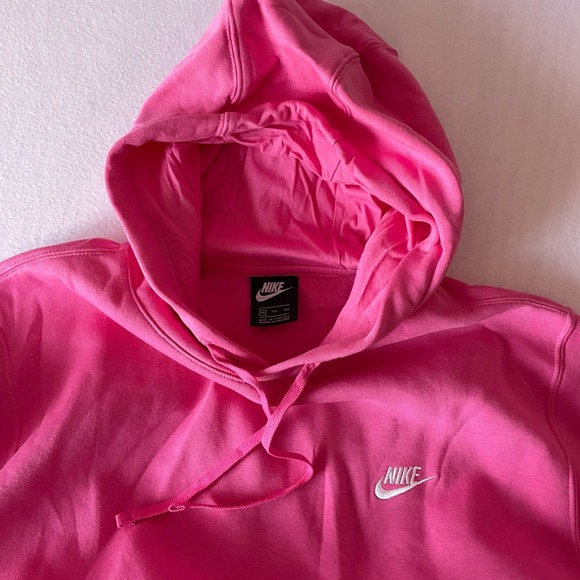Nike Sportswear Club Fleece Hoodie Pink Men XXL BV2654-684 Embroidered Logo NWOT - Picture 4 of 10